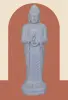 Product image 1 of the product “Standing Buddha made of Riverstone in Dharmachakra position - gesture of wheel of the teaching of Dharma. About 122cm height. ”
